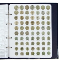 Альбом для монет на кольцах 225 х 265 мм, "Монеты СССР регулярного выпуска 1961-1991", обложка ламинированный картон, 6 листов и 6 цветных картонных вставок Альбом для монет на кольцах 225 х 265 мм, "Монеты СССР регулярного выпуска 1961-1991", обложка ламинированный картон, 6 листов и 6 цветных картонных вставок