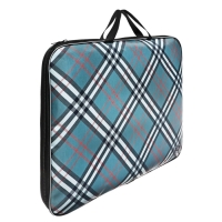 Папка для чертежей и рисунков А3, 470 х 350 х 20 мм, с ручками, текстильная, Calligrata "Клетка"