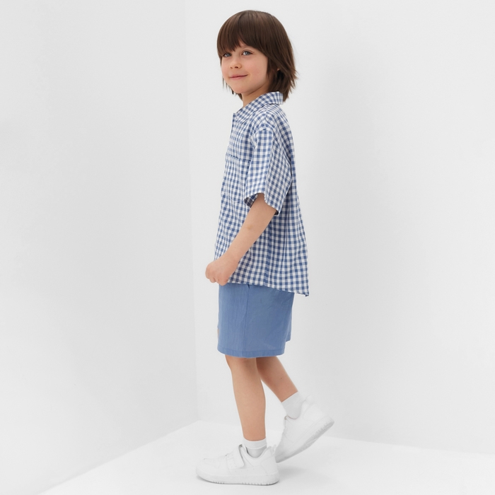 Костюм для мальчика (рубашка и шорты) KAFTAN, р.36 (134-140), синий