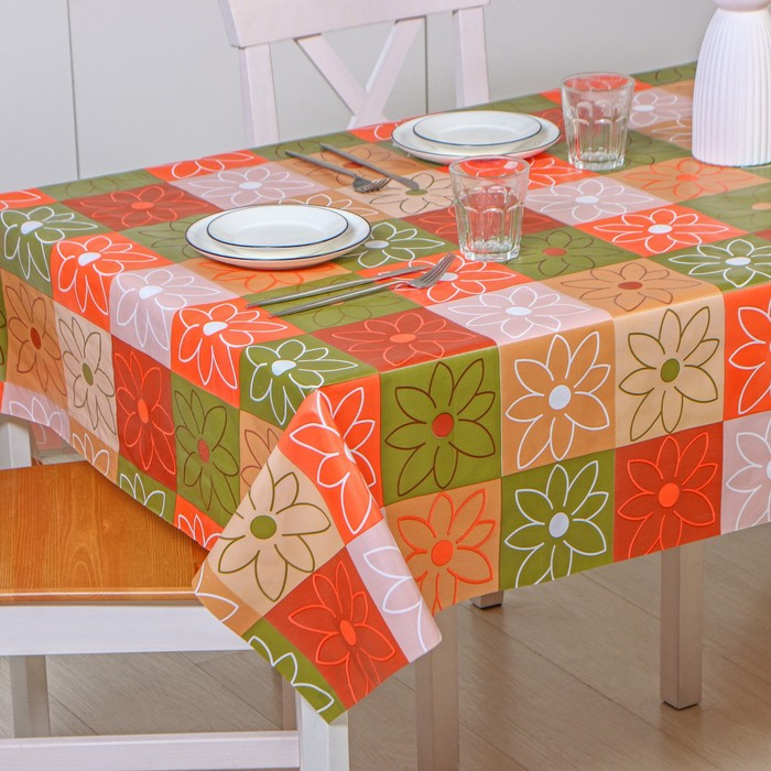 Клеёнка на стол Доляна &laquo;Настроение&raquo;, на нетканой основе, ширина 137 см, толщина 0,2 мм, рулон 20 м