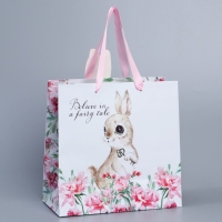 Пакет подарочный, упаковка, &laquo;Кролик&raquo;, 22 х 22 х 10 см