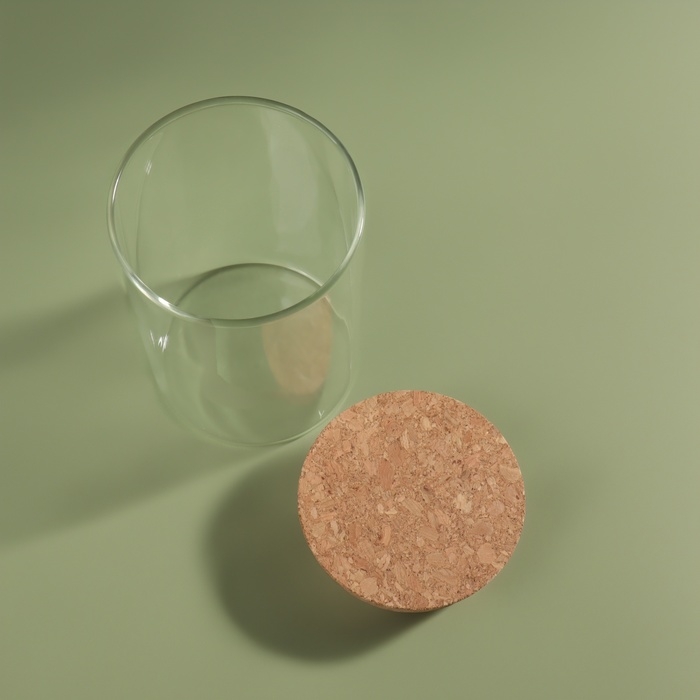 Органайзер для хранения ватных палочек, d 6,5 &times; 10 см, цвет прозрачный/коричневый