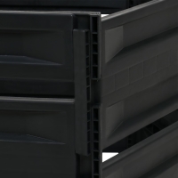 Компостер пластиковый, 800 л, 125 &times; 105 &times; 84 см, чёрный