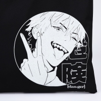 Шопер «Аниме» 35х0.5х40 см, отд без молнии, без подклада, чёрный Шопер «Аниме» 35х0.5х40 см, отд без молнии, без подклада, чёрный