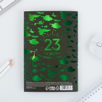 Подарочный набор &laquo;С Днем Защитника Отечества&raquo;: ручка пластик с фигурным клипом и стикеры