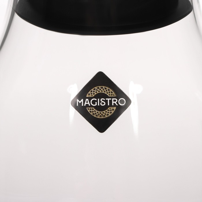 Графин стеклянный с металлической крышкой Magistro «Богема», 930 мл Графин стеклянный с металлической крышкой Magistro «Богема», 930 мл