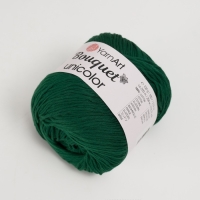 Пряжа "Bouquet Unicolor" 100% хлопок 200м/100г (3221 зелень тёмная) Пряжа "Bouquet Unicolor" 100% хлопок 200м/100г (3221 зелень тёмная)