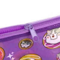 Пенал школьный мягкий плоский 9,5 х 20,5 ПВХ &laquo;1 сентября: Котятки&raquo; МИКС