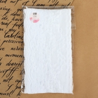 Кружево капроновое, 90 мм &times; 3 &plusmn; 0,5 м, цвет белый