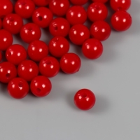 Набор бусин "Жемчуг" d 10 мм, 250 гр, красный