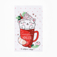 Набор кухонных полотенец Доляна &laquo;Новогоднее настроение&raquo; 35х60см-4шт, 100% хл