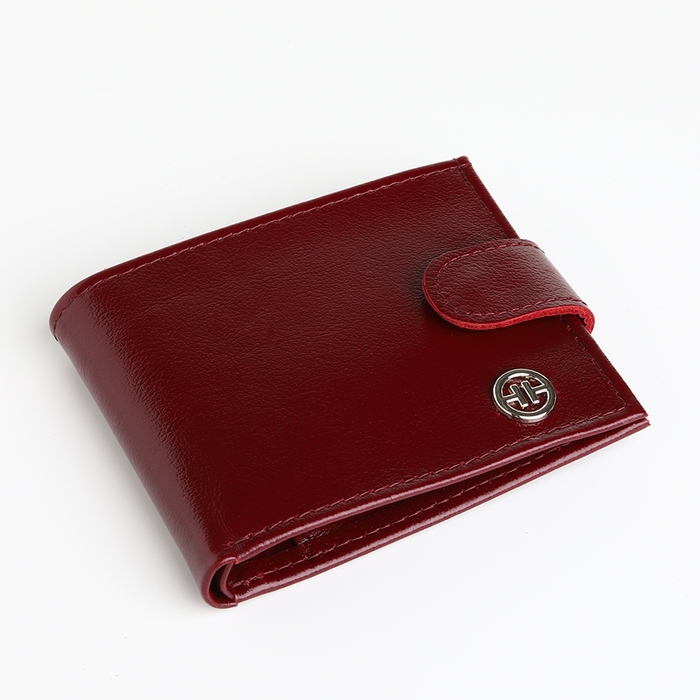 Кошелёк женский на кнопке, TEXTURA, отдел для карт, монет, цвет бордовый Кошелёк женский на кнопке, TEXTURA, отдел для карт, монет, цвет бордовый