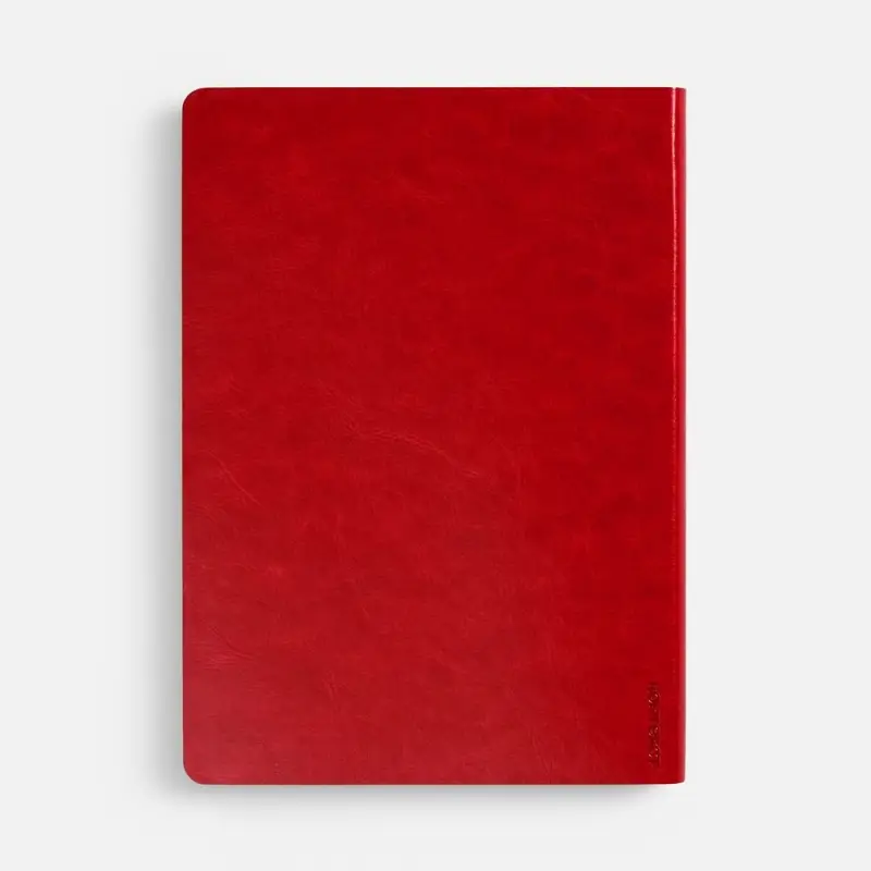 Ежедневник Nebraska Flex, недатированный, красный с серебристым