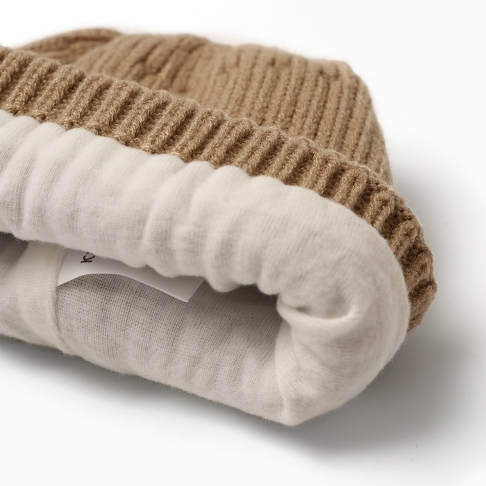 Шапка Крошка Я, р. 46-48см, 1-3 года, бежевый