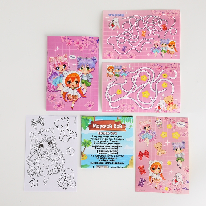 Детский рюкзак с блокнотом,раскраской,наклейками,игрой,лабиринтом