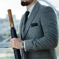 Зонт-трость Represent, черный