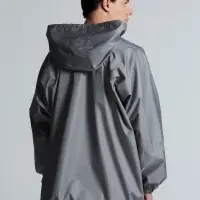 Дождевик-анорак Hard Work, укороченный, серый, единый размер