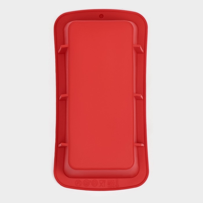 Форма для выпечки Доляна «Хлеб», силикон, 16,5×8,3×5,3 см, внутр.размер 14,5×6,3×5,3 см, цвет красный Форма для выпечки Доляна «Хлеб», силикон, 16,5×8,3×5,3 см, внутр.размер 14,5×6,3×5,3 см, цвет красный