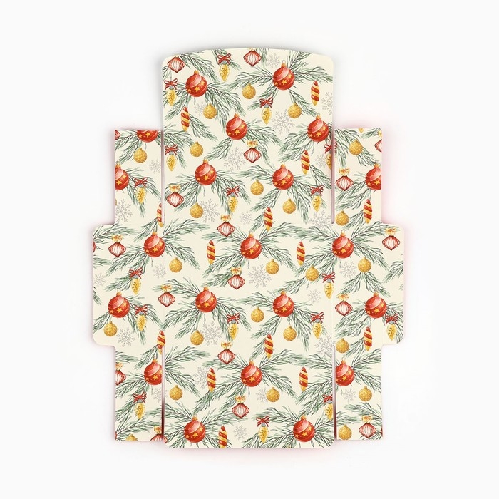 Коробка подарочная новогодняя складная двухсторонняя &laquo;Уютный Новый год&raquo;, 16.5 х 12.5 х 5 см, Новый год