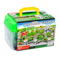 Набор игровой «Дорожная служба», машинки 12 штук, дорожные знаки, игровое поле Набор игровой «Дорожная служба», машинки 12 штук, дорожные знаки, игровое поле
