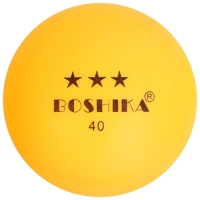Мяч для настольного тенниса BOSHIKA 3***, набор 3 шт., PP, цвет оранжевый Мяч для настольного тенниса BOSHIKA 3***, набор 3 шт., PP, цвет оранжевый