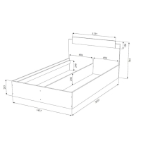 Кровать ЭКО Белый гладкий 1400х2000