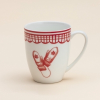 Новогодняя кружка SL Home &laquo;Прекрасное время&raquo;, 400 мл, 9&times;10 см, фарфор, белая