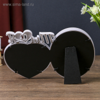 Фоторамка пластик на 2 фото 10х10, 10х15 см "Ты и я" белая 18,5х27х2 см