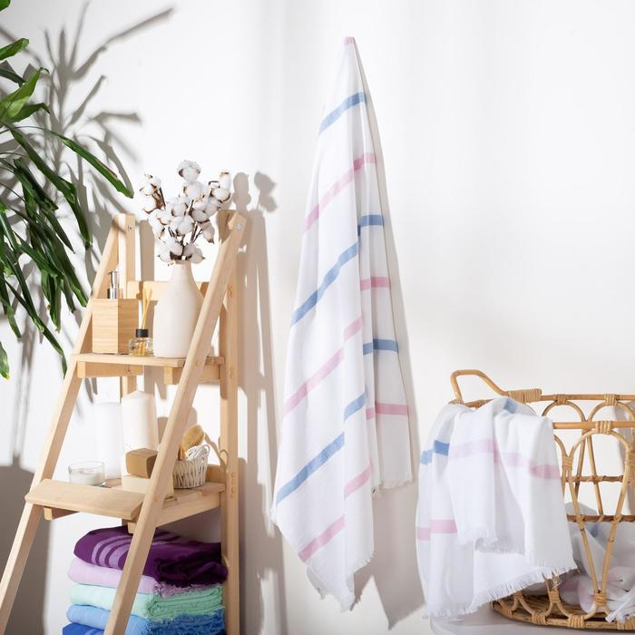 Полотенце махровое двухстороннее Этель Полотенце махровое двухстороннее Этель "Вояж" 90*170 см, цв.белый,100% хл, 240 гр/м2