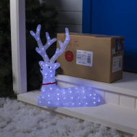 Светодиодная фигура «Олень благородный» 55 × 55 × 21 см, акрил, 96 LED, 8 режимов, 24 В, свечение белое Светодиодная фигура «Олень благородный» 55 × 55 × 21 см, акрил, 96 LED, 8 режимов, 24 В, свечение белое