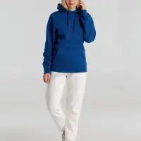 Толстовка с капюшоном унисекс King, ярко-синяя, размер XS