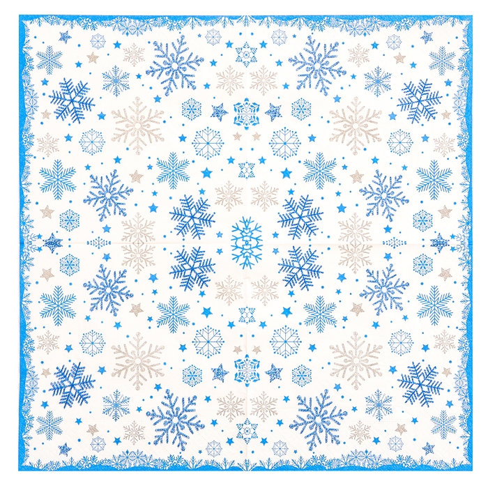 Салфетки бумажные &laquo;Снежинки&raquo;, 33х33 см, набор 20 шт.