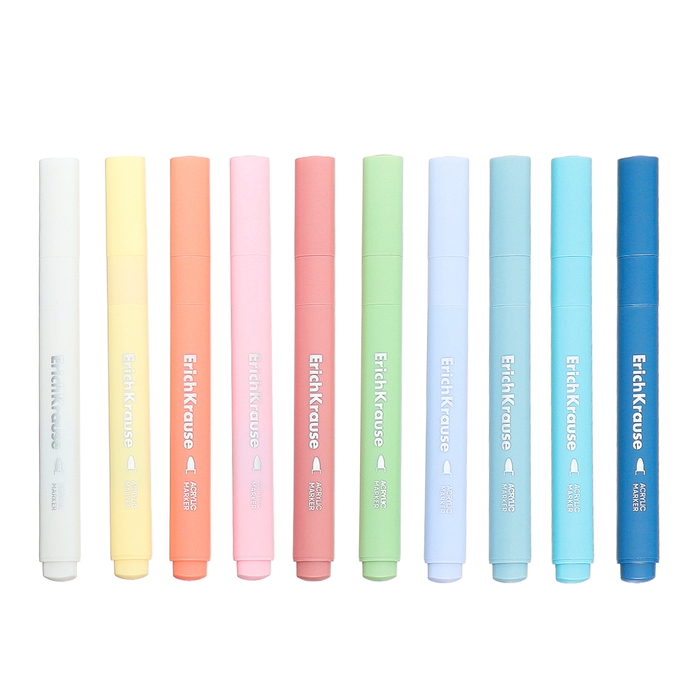 Маркеры акриловые 10 цветов, ErichKrause, Manga c пулевидным наконечником микс Маркеры акриловые 10 цветов, ErichKrause, Manga c пулевидным наконечником микс