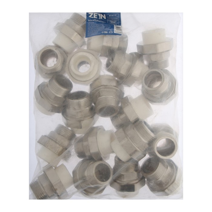 Муфта комбинированная ZEIN, полипропиленовая, американка, наружная резьба, d=25 мм х 1 Муфта комбинированная ZEIN, полипропиленовая, американка, наружная резьба, d=25 мм х 1"