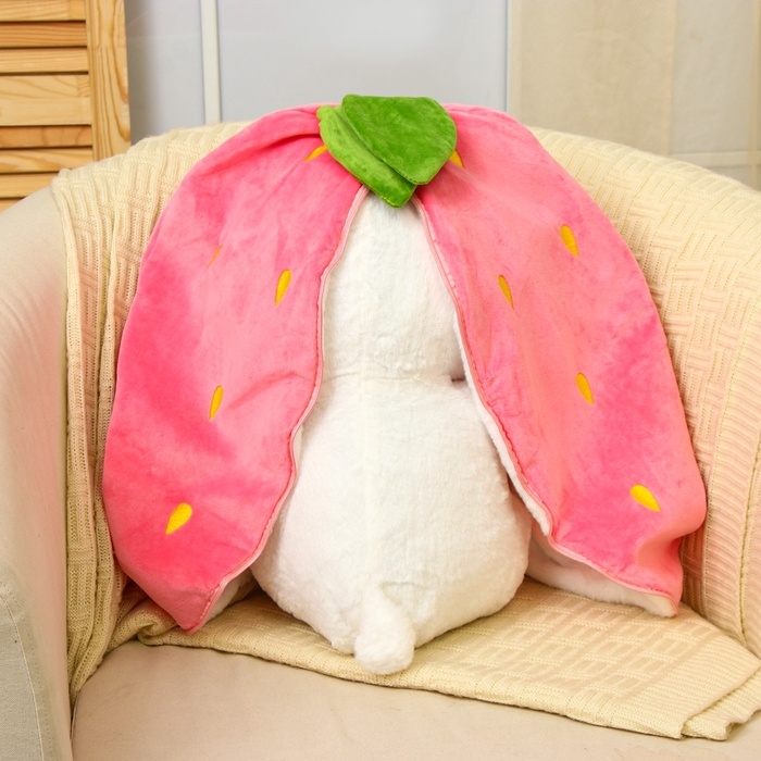 Шкурка мягкой игрушки Шкурка мягкой игрушки "Зайка-клубника", 60 см