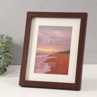 Фоторамка МДФ на 1 фото 13х18 см с паспарту "Феличита" темно-коричневая 2х23х28 см Фоторамка МДФ на 1 фото 13х18 см с паспарту "Феличита" темно-коричневая 2х23х28 см