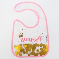 Нагрудник для кормления &laquo;Little&raquo; непромокаемый на липучке, внутри с конфетти, виды МИКС