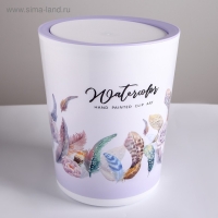 Набор аксессуаров для ванной комнаты &laquo;Лёгкость пера&raquo;, 6 предметов (мыльница, дозатор, 2 стакана, ёрш, ведро), цвет белый