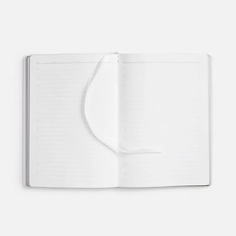 Ежедневник Nebraska Flex, недатированный, белый с золотистым