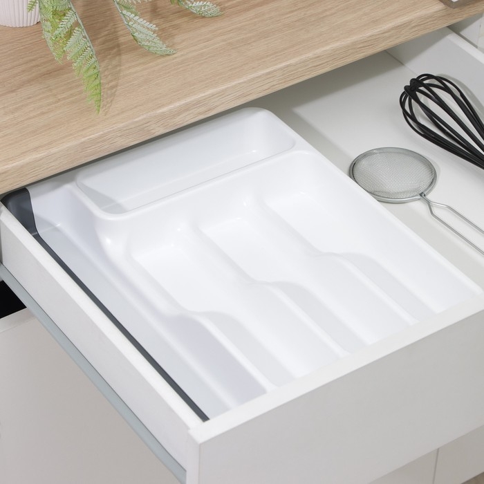 Лоток раздвижной, цвет белый/антрацит Лоток раздвижной, цвет белый/антрацит