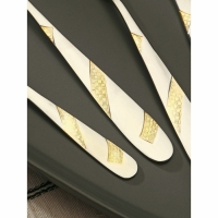 Набор столовых приборов из нержавеющей стали «Руно», 24 предмета, на подставке, цвет серебряный Набор столовых приборов из нержавеющей стали «Руно», 24 предмета, на подставке, цвет серебряный