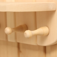 Полка - вешалка "Сауна", 35х30х7 см, 4 кр Полка - вешалка "Сауна", 35х30х7 см, 4 кр