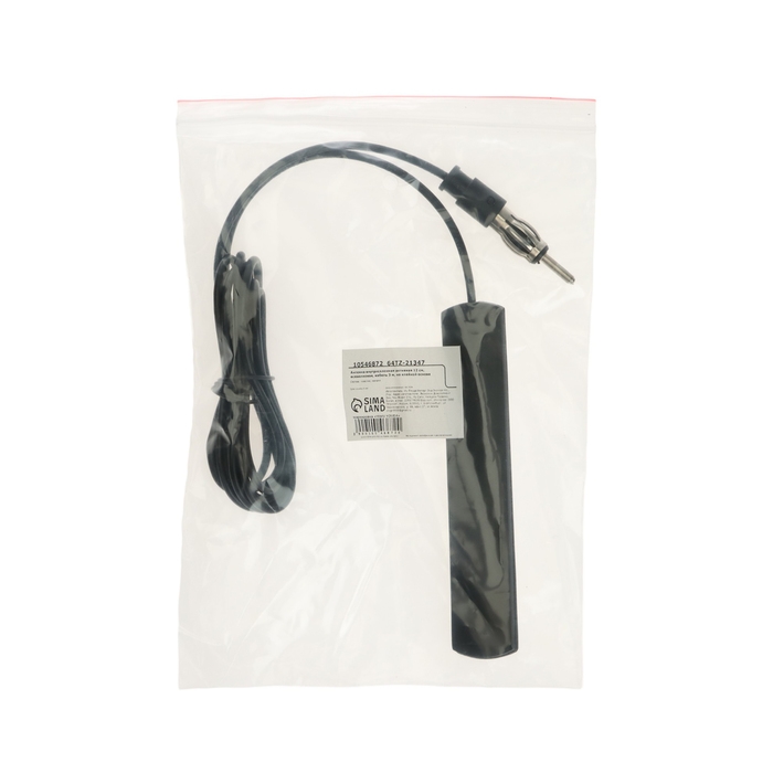 Антенна внутрисалонная активная 12 см, всеволновая, кабель 3 м, на клейкой основе