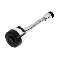 Аэратор ZEIN, регулировка потока, на гибком шланге, 190 мм, 2 режима, пластик, хром/черный Аэратор ZEIN, регулировка потока, на гибком шланге, 190 мм, 2 режима, пластик, хром/черный