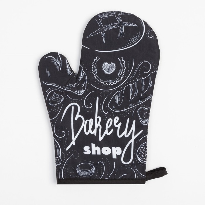 Кухонный набор (2 предмета) Этель Bakery shop, прихватка 17х17 см, варежка 26х16 см, 100% п/э