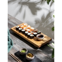 Блюдо для подачи на ножках Adelica &laquo;Евразия&raquo;, для суши и роллов, 35&times;15&times;5,5 см, массив берёзы