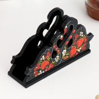 Салфетница &laquo;Пара лебедей&raquo;, 4 х 9 см, хохлома