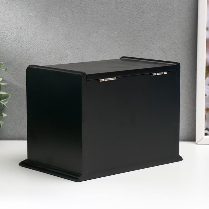 Шкатулка для украшений &laquo;Комод с 2 ящиками&raquo;, дерево, чёрный, 21.5&times;14.5&times;16 см