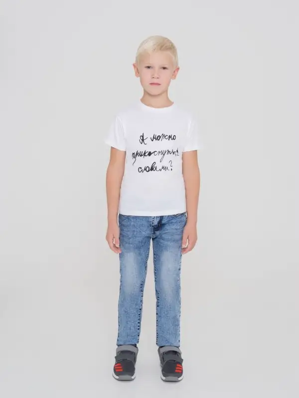 Футболка детская &laquo;Прикоснуться словами&raquo;, белая, на рост 130-140 см (10 лет)
