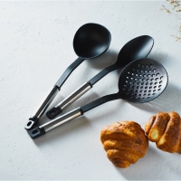 Набор кухонных принадлежностей Доляна &laquo;Антрацитовый блеск&raquo;, 5 предметов, цвет чёрный